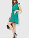 Платье А-силуэта зеленое в горошек | 6262533 | фото 3