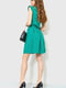 Платье А-силуэта зеленое в горошек | 6262533 | фото 4