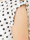 Платье А-силуэта молочного цвета в горошек | 6262535 | фото 5