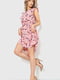 Платье А-силуэта пудрового цвета в горошек | 6262537 | фото 3