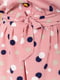 Платье А-силуэта пудрового цвета в горошек | 6262537 | фото 5