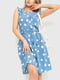 Платье А-силуэта голубое в горошек | 6262539 | фото 2