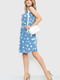 Сукня А-силуету блакитна в горошок | 6262539 | фото 3