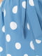 Сукня А-силуету блакитна в горошок | 6262539 | фото 5