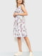 Платье А-силуэта молочного цвета в принт | 6262541 | фото 3