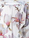 Платье А-силуэта молочного цвета в принт | 6262541 | фото 5