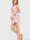 Сукня А-силуету пудрового кольору в принт | 6262543 | фото 3