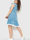 Платье А-силуэта синее в принт | 6262549 | фото 3