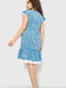 Платье А-силуэта синее в принт | 6262549 | фото 4