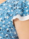 Платье А-силуэта синее в принт | 6262549 | фото 5