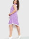 Платье А-силуэта сиреневого цвета в принт | 6262550 | фото 3