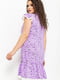 Платье А-силуэта сиреневого цвета в принт | 6262550 | фото 4