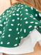 Платье А-силуэта зеленое в горошек | 6262552 | фото 5