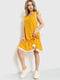 Сукня А-силуету гірчичного кольору в горошок | 6262555