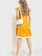 Сукня А-силуету гірчичного кольору в горошок | 6262555 | фото 4