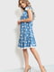Сукня А-силуету синя у горошок | 6262556 | фото 3