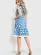 Сукня А-силуету синя у горошок | 6262556 | фото 4