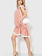 Платье А-силуэта пудрового цвета в горошек | 6262557 | фото 3