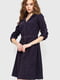Сукня А-силуету чорнильного кольору | 6262569 | фото 4
