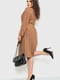 Платье А-силуэта коричневое | 6262574 | фото 3