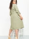 Платье А-силуэта светло-оливкового цвета | 6262577 | фото 4