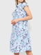 Сукня А-силуету блакитна в принт | 6262587 | фото 2