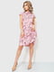 Платье А-силуэта розовое в принт розовое в принт | 6262588
