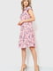Сукня А-силуету рожева в принт рожева в принт | 6262588 | фото 3