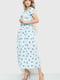 Сукня А-силуету блакитна в принт | 6262593 | фото 3
