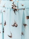 Сукня А-силуету блакитна в принт | 6262593 | фото 5