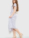 Платье А-силуэта белое в принт | 6262598 | фото 3