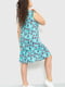 Сукня А-силуету бірюзового кольору в принт | 6262609 | фото 4
