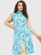 Сукня А-силуету бірюзового кольору в принт | 6262610 | фото 2