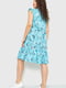 Сукня А-силуету бірюзового кольору в принт | 6262610 | фото 4