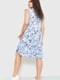 Сукня А-силуету блакитна в принт | 6262611 | фото 4