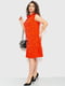 Сукня А-силуету червона в принт | 6262612 | фото 2