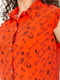 Платье А-силуэта красное в принт | 6262612 | фото 4