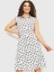 Платье А-силуэта молочного цвета в принт | 6262613 | фото 2