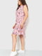 Сукня А-силуету рожева в принт | 6262617 | фото 3