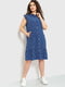 Сукня А-силуету синя в принт | 6262620 | фото 2
