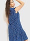 Сукня А-силуету синя в принт | 6262620 | фото 4