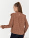Блуза коричневая с принтом | 6263779 | фото 5