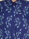 Рубашка синяя с цветочным принтом | 6263867 | фото 6