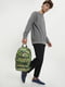 Рюкзак зеленый с принтом | 6263889 | фото 3