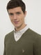 Пуловер кольору хакі | 6264075 | фото 2