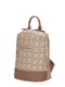 Рюкзак бежево-коричневый с принтом | 6264425 | фото 5