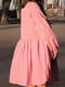 Сукня А-силуету в клітинку рожева | 6264814 | фото 3