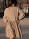 Платье А-силуэта в клетку бежевое | 6264816 | фото 2