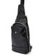 Міні-рюкзак слінг на одну шлейку чорний | 6265461 | фото 2