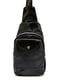 Міні-рюкзак слінг на одну шлейку чорний | 6265461 | фото 3